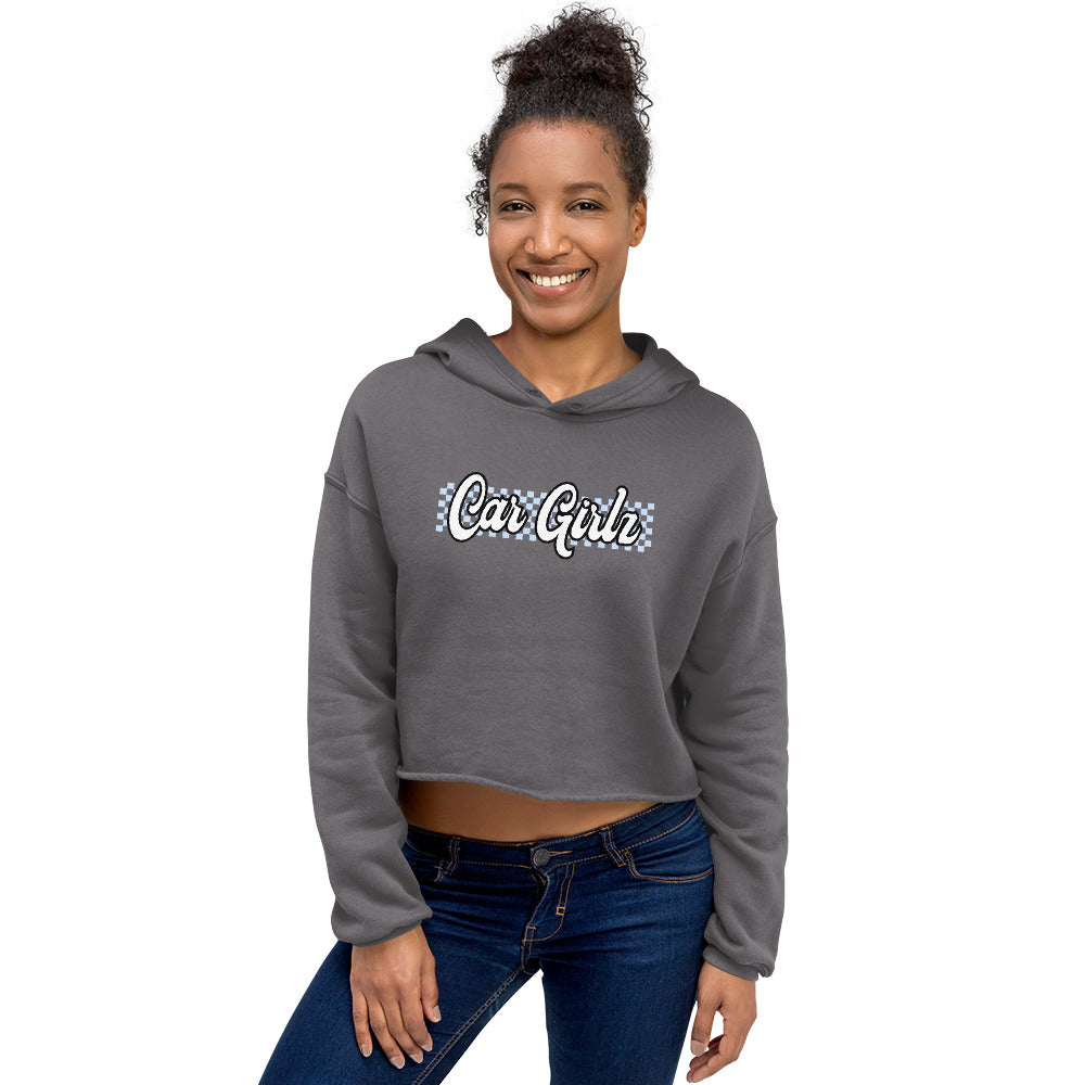 Car Girlz Checkered Crop Hoodie